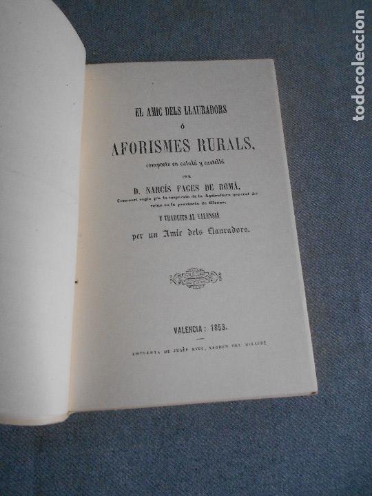 Libros de segunda mano: EL AMIC DELS LLAURADORS O AFORISMES RURALES - Foto 3