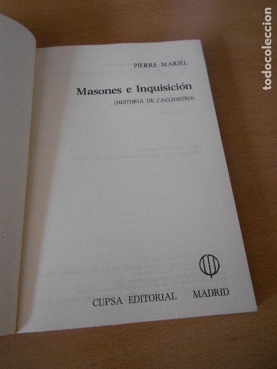 Libros de segunda mano: MASONES E INQUISICION - Foto 2