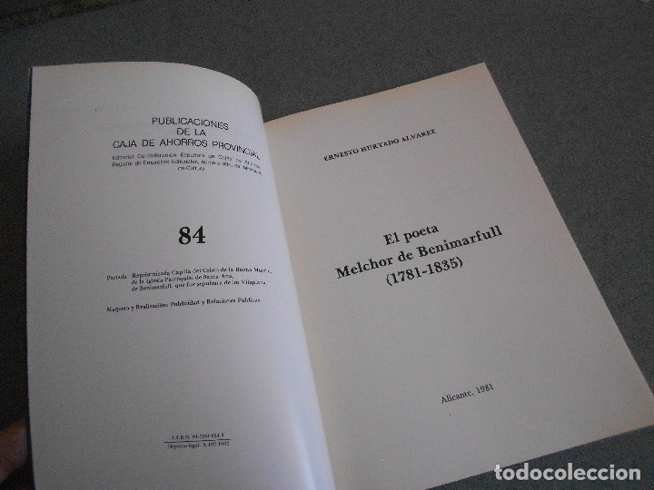 Libros de segunda mano: EL POETA MELCHOR DE BENIMARFULL - Foto 2
