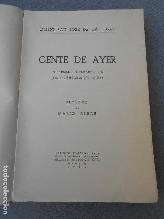 Libros de segunda mano: GENTE DE AYER - Foto 2