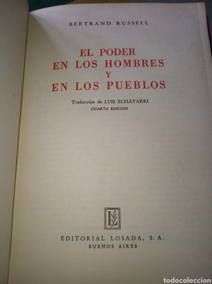 Libros de segunda mano: El poder en los hombres y en los pueblos. Bertrand Russell - Foto 6