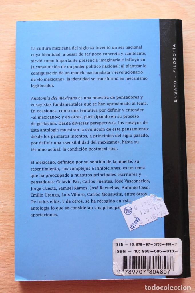 Libros de segunda mano: Roger Bartra (Selecci&oacute;n y Pr&oacute;logo) - Anatom&iacute;a del mexicano - DeBolsillo - Foto 2
