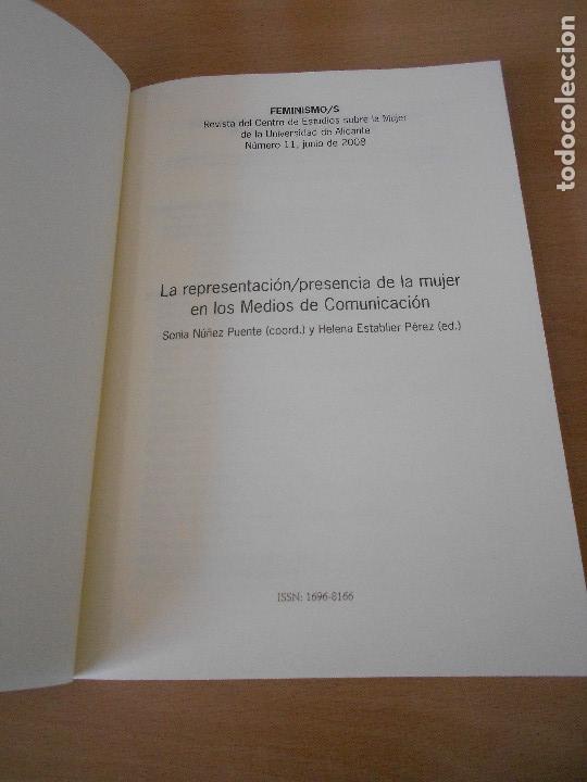 Libros de segunda mano: LA REPRESENTACION / PRESENCIA DE LA LUJER EN LOS MEDIOS DE COMUNICACION - Foto 3