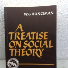 Libros de segunda mano: W. G. RUNCIMAN. A TREATISE ON SOCIAL THEORY. V. 1. THE METHODOLOGY OF SOCIAL THEORY. Lote 169399956