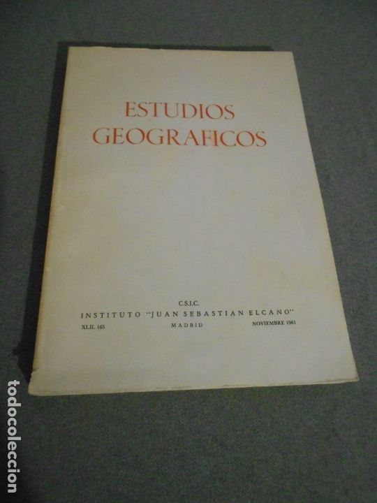 Libros de segunda mano: ESTUDIOS GEOGRAFICOS - Foto 1