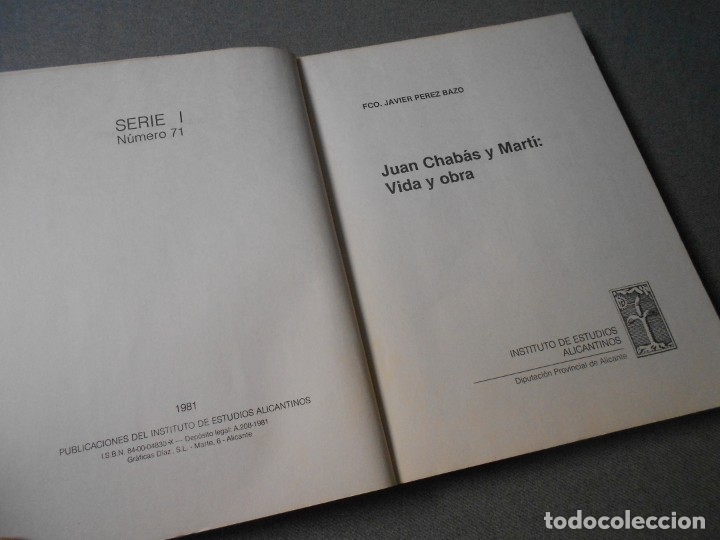 Libros de segunda mano: JUAN CHABAS Y MARTI. VIDA Y OBRA - Foto 2