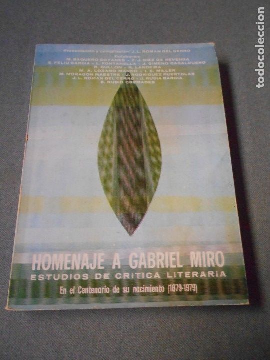 Libros de segunda mano: HOMENAJE A GABRIEL MIRO. - Foto 1