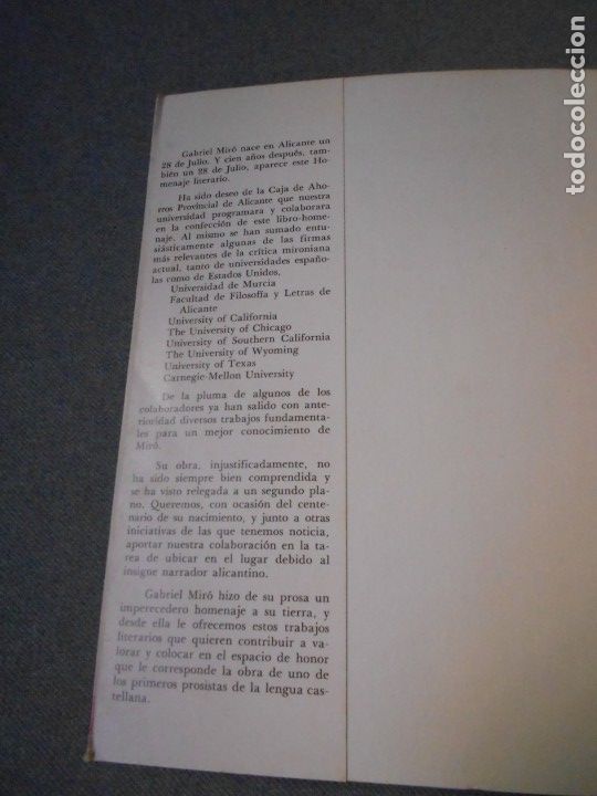 Libros de segunda mano: HOMENAJE A GABRIEL MIRO. - Foto 2