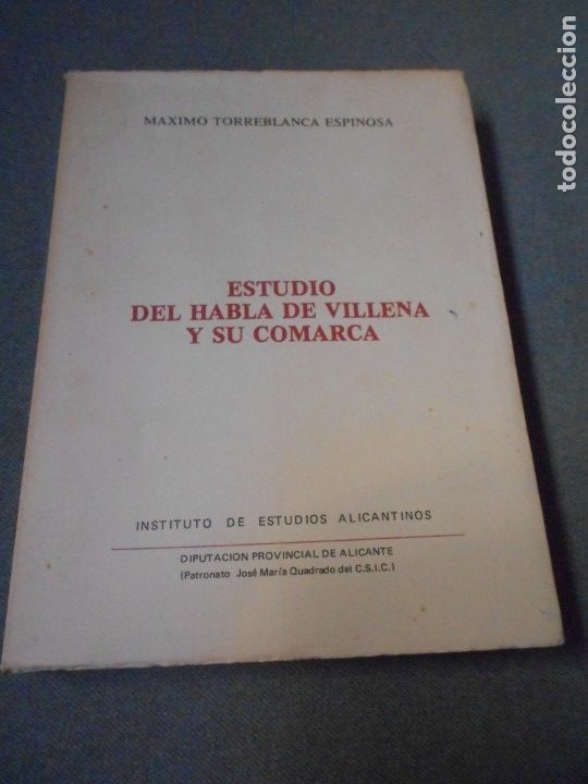 Libros de segunda mano: ESTUDIO DEL HABLA DE VILLENA Y SU COMARCA - Foto 1