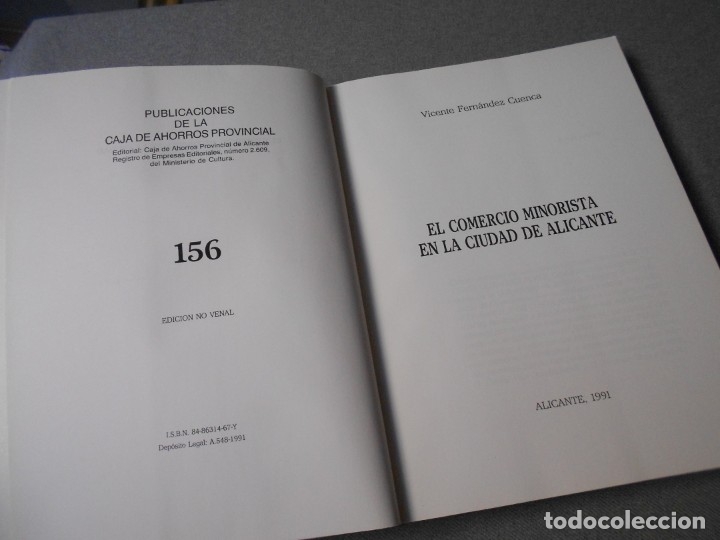 Libros de segunda mano: EL COMERCIO MINORISTA EN LA CIUDAD DE ALICANTE - Foto 2
