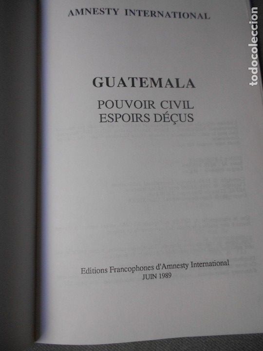 Libros de segunda mano: GUATEMALA . AMNISTIA INTERNACIONAL. - Foto 2