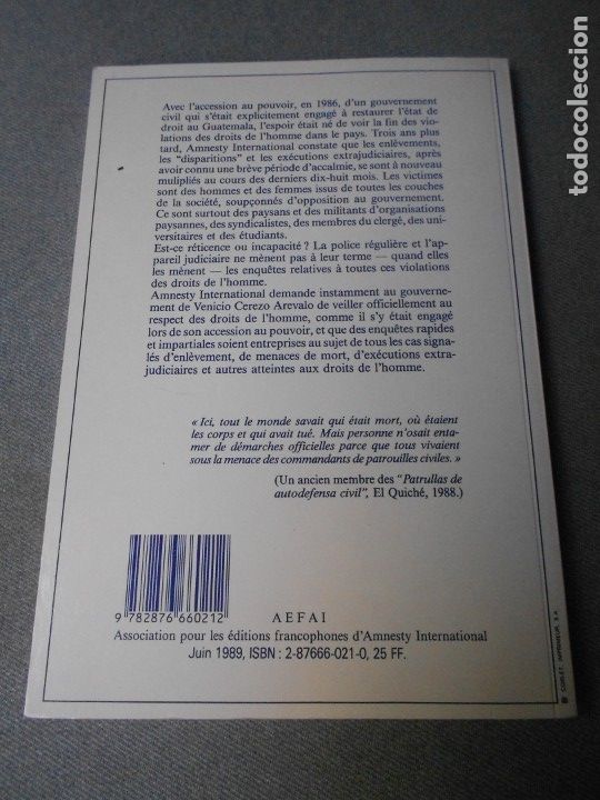 Libros de segunda mano: GUATEMALA . AMNISTIA INTERNACIONAL. - Foto 4