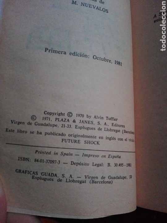 Libros de segunda mano: Libro El shock del futuro de Alvin Toffler - Foto 3