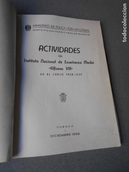 Libros de segunda mano: INSTITUTO NACIONAL DE ENSE&Ntilde;ANZA MEDIA ALFONSO VIII. CUENCA - Foto 3