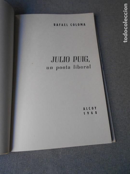 Libros de segunda mano: JULIO PUIG, UN POETA LIBERAL - Foto 3