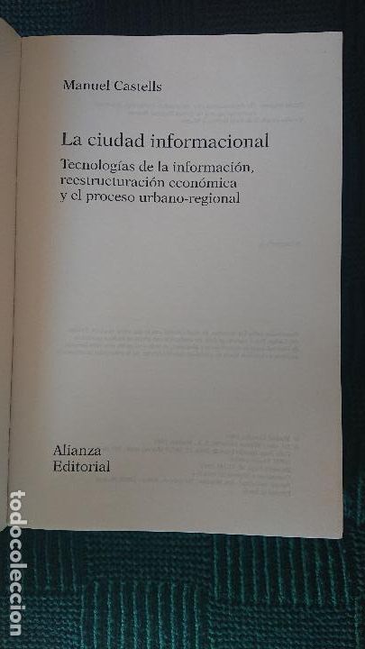 Libros de segunda mano: La ciudad informacional - Manuel Castells - Foto 3
