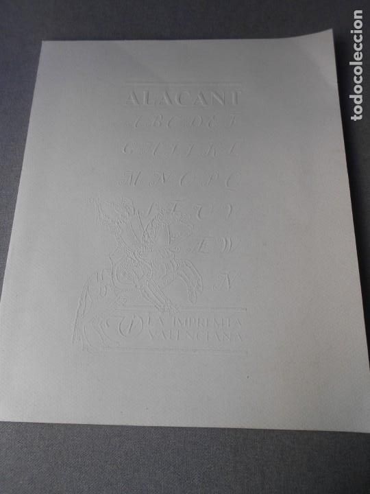 Libri di seconda mano: LA IMPRENTA VALENCIANA. EXPOSICION DE ALICANTE