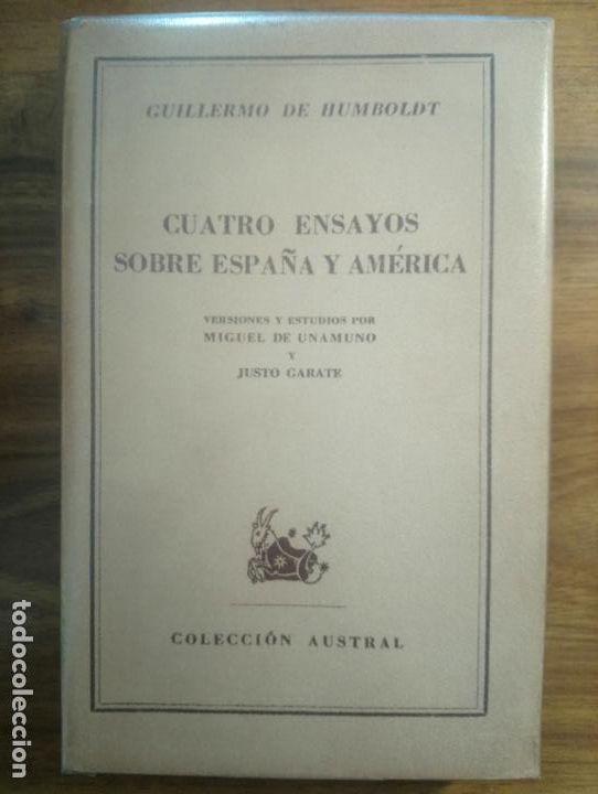 Second hand books: Cuatro ensayos sobre Espa&ntilde;a y Am&eacute;rica - Homboldt, Guillermo de