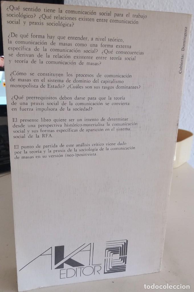 Libros de segunda mano: SOCIOLOG&Iacute;A DE LA COMUNICACI&Oacute;N - HOLZER, HORST - Foto 2