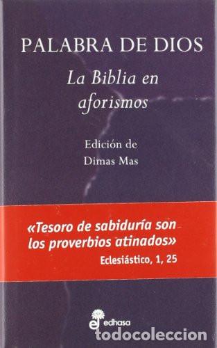Libros de segunda mano: PALABRA DE DIOS. La biblia en aforismos. Edhasa, 1997. - Foto 1