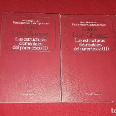 Libros de segunda mano: LAS ESTRUCTURAS ELEMENTALES DEL PARENTESCO I Y II. CLAUDE LÉVI-STRAUSS. Lote 292398948