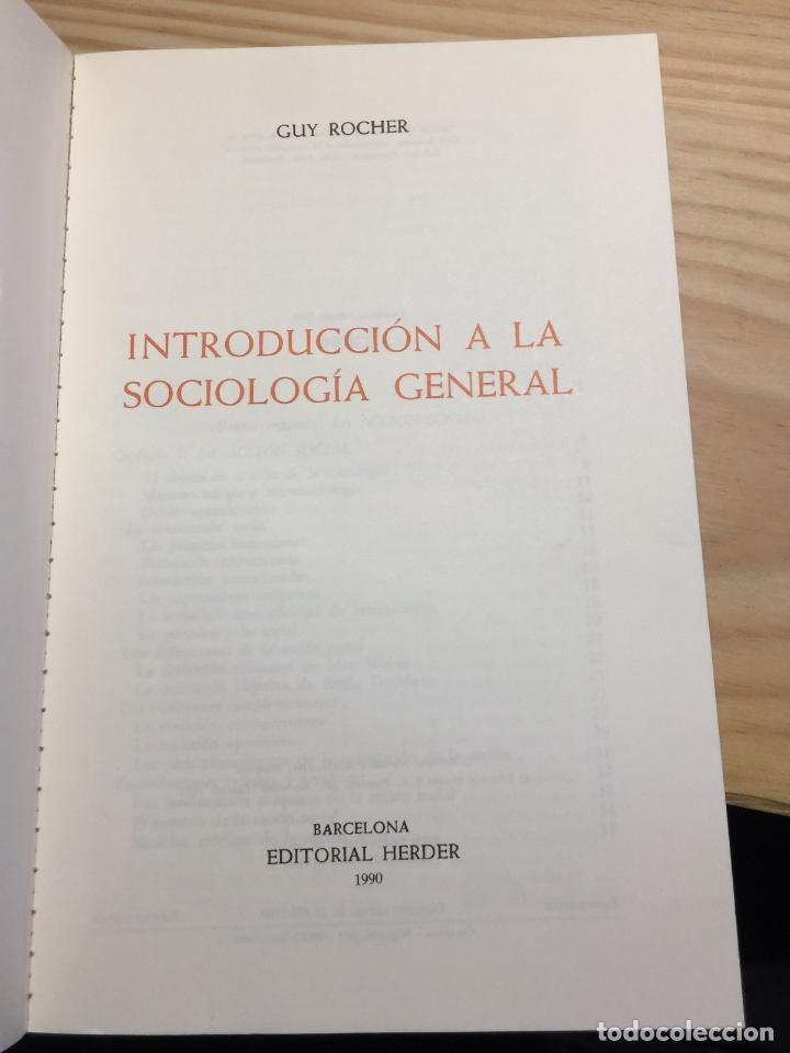 Libros de segunda mano: INTRODUCCION A LA SOCIOLOGIA GENERAL - Guy Rocher - Foto 2