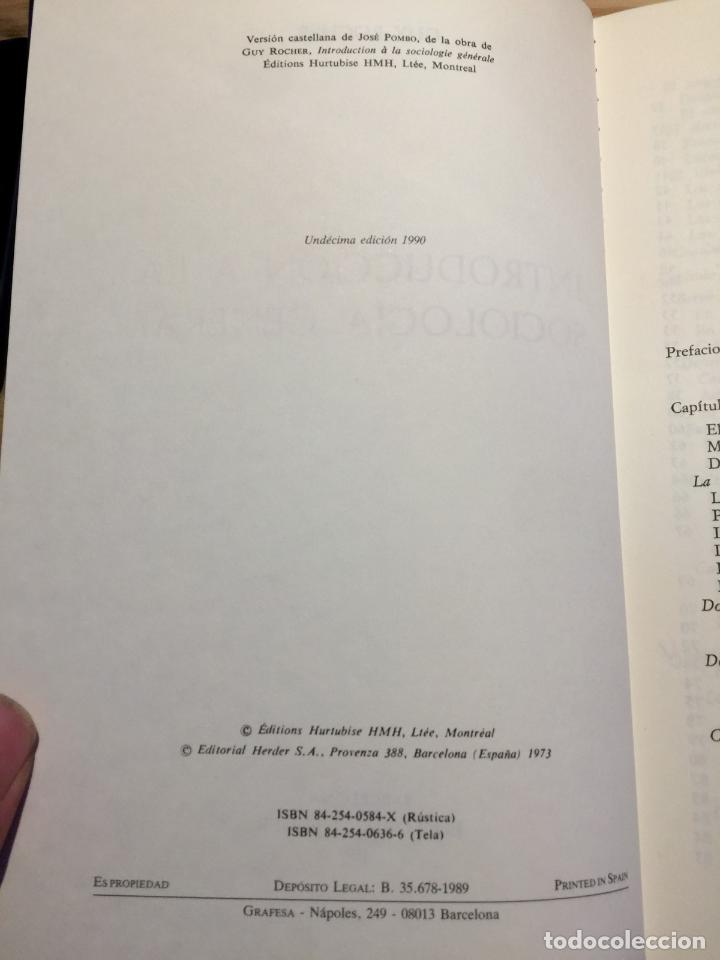 Libros de segunda mano: INTRODUCCION A LA SOCIOLOGIA GENERAL - Guy Rocher - Foto 3