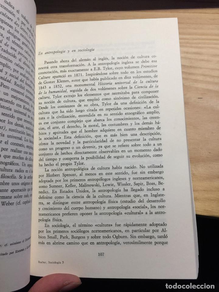 Libros de segunda mano: INTRODUCCION A LA SOCIOLOGIA GENERAL - Guy Rocher - Foto 4