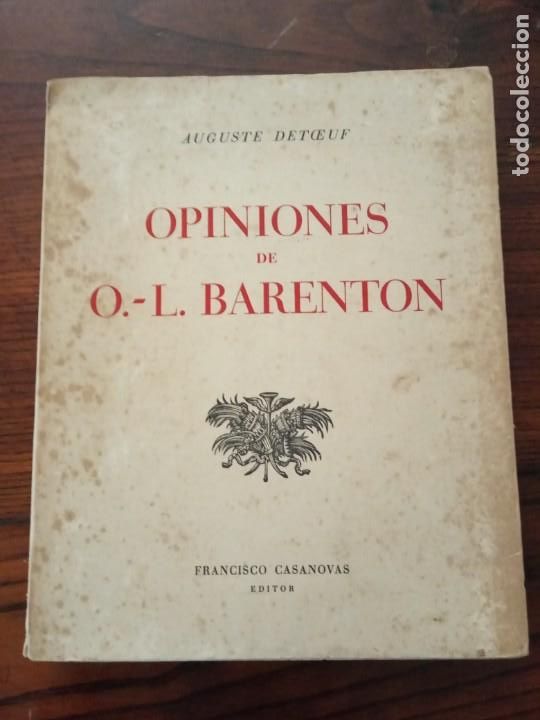 Libros de segunda mano: OPINIONES DE O. L. BARENTON - AUGUSTE DETOEUF. - Foto 1