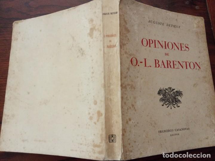Libros de segunda mano: OPINIONES DE O. L. BARENTON - AUGUSTE DETOEUF. - Foto 2