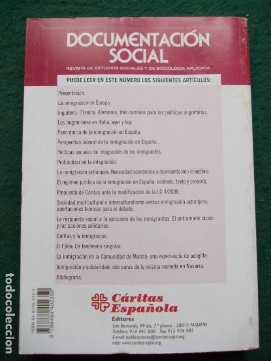 Libros de segunda mano: DOCUMENTACION SOCIAL EL DESAFIO DE LAS MIGRACIONES - Foto 2