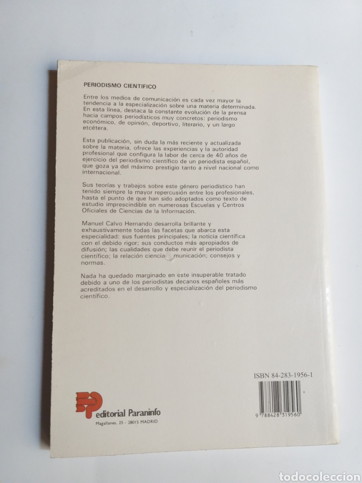 Libros de segunda mano: Periodismo cient&iacute;fico . Manuel Calvo Hernando - Foto 5