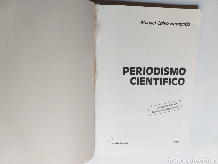 Libros de segunda mano: Periodismo cient&iacute;fico . Manuel Calvo Hernando - Foto 7