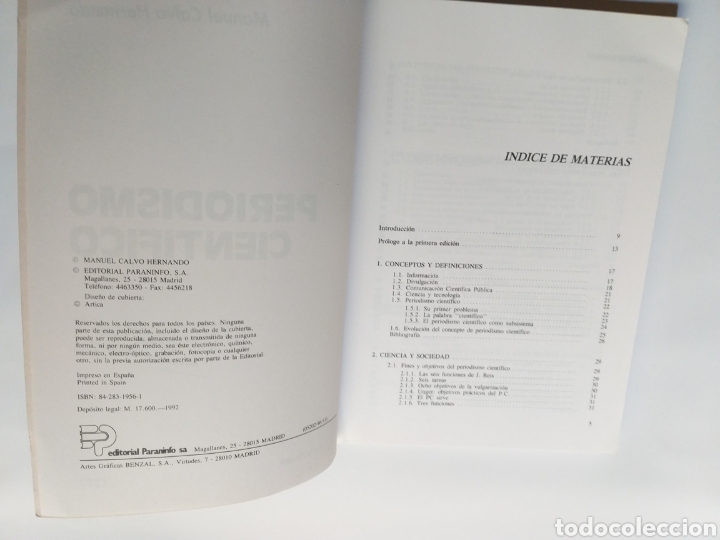 Libros de segunda mano: Periodismo cient&iacute;fico . Manuel Calvo Hernando - Foto 8