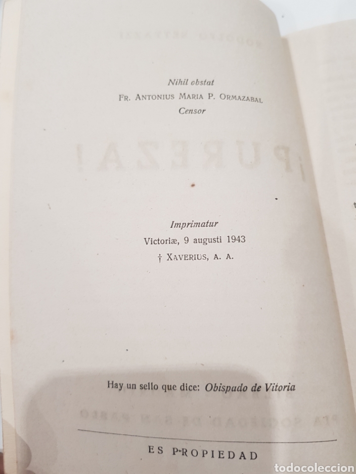 Libros de segunda mano: Pureza, Rodolfo Bettazzi ,1943 - Foto 2