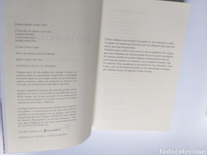Libros de segunda mano: D&iacute;as de colegio Juan G&oacute;mez Capuz 2018 . - Foto 6