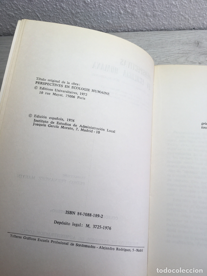 Libros de segunda mano: G. E. Bourgoignie. Perspectivas en ecolog&iacute;a humana - Foto 3