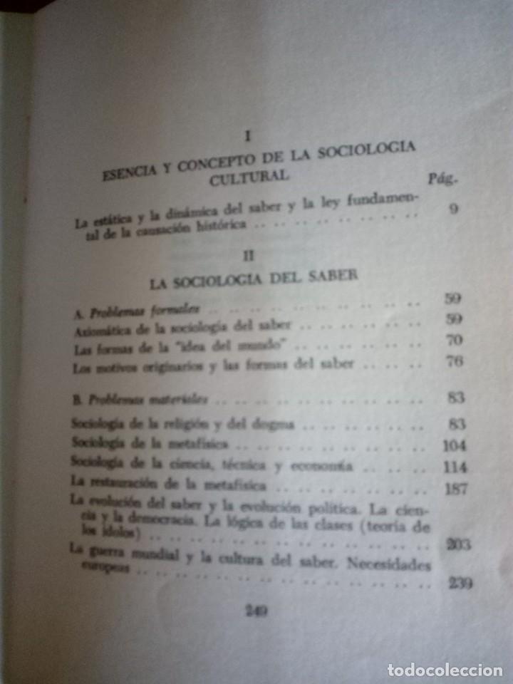 Libros de segunda mano: SOCIOLOGIA DEL SABER, MAX SCHELER - Foto 2