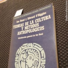 Libros de segunda mano: TEORIAS DE LA CULTURA Y METODOS ANTROPOLOGICOS. INO ROSSI; EDWARD O9HIGGINS. EDIT. ANAGRAMA. 1981