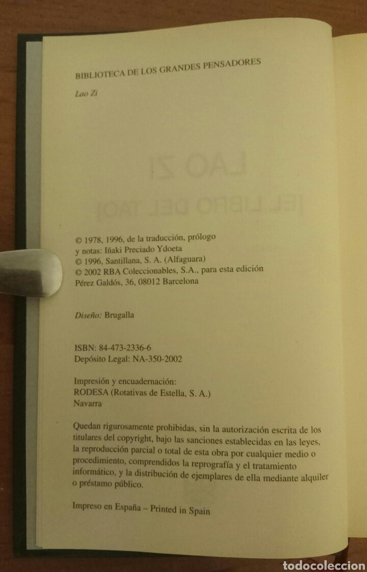 Libros de segunda mano: El libro del Tao. Lao Zi - Foto 3