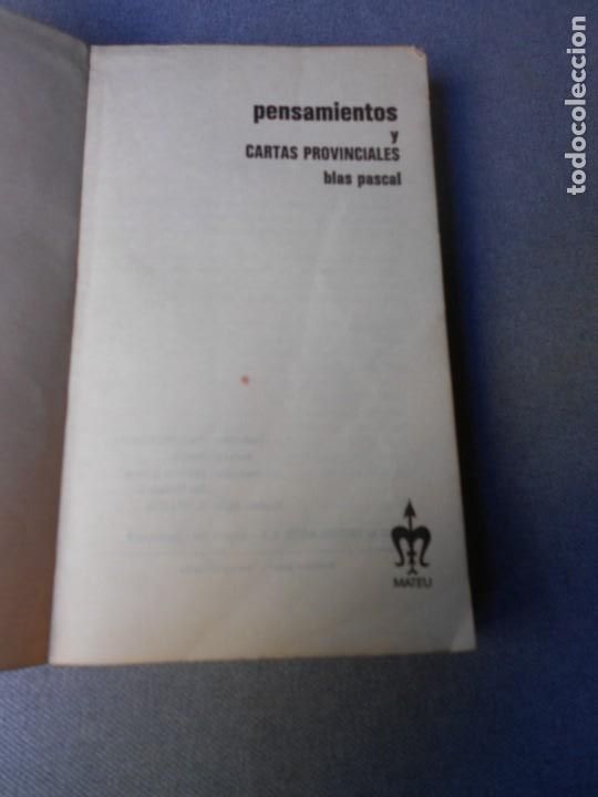 Libros de segunda mano: PENSAMIENTOS Y CARTAS PROVINCIALES - Foto 2