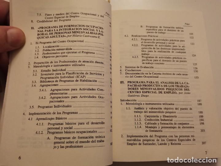 Libros de segunda mano: PROGRAMA INTEGRACI&Oacute;N LABORAL Y SOCIAL PERSONAS CON DISCAPACIDAD 1996 - Foto 4