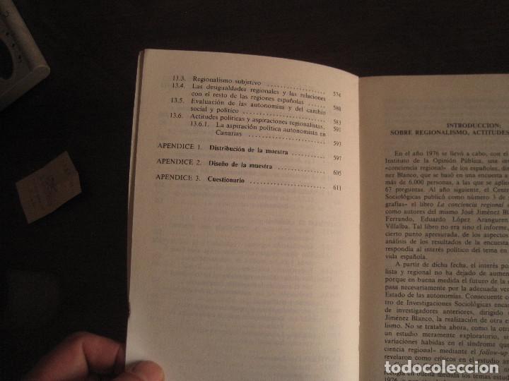Libros de segunda mano: Manuel García Ferrando - Regionalismo y autonomia en España 1976/1979. Centro Invest. Sociologicas - Foto 6 - 236689945