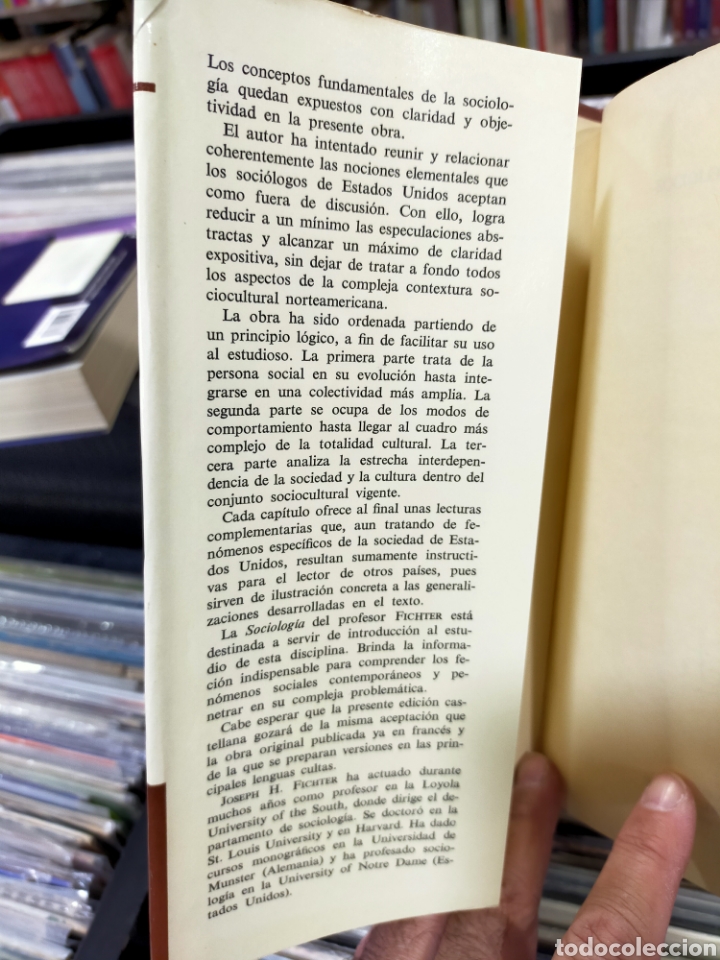 Libros de segunda mano: SOCIOLOG&Iacute;A - JOSEPH H. FITCHER - Foto 4