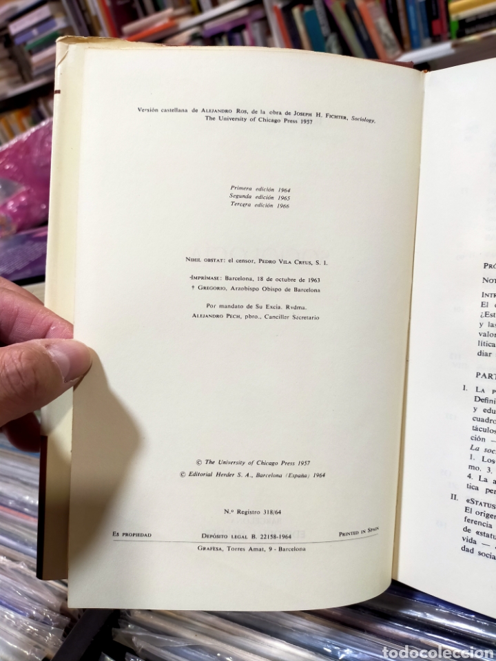 Libros de segunda mano: SOCIOLOG&Iacute;A - JOSEPH H. FITCHER - Foto 5