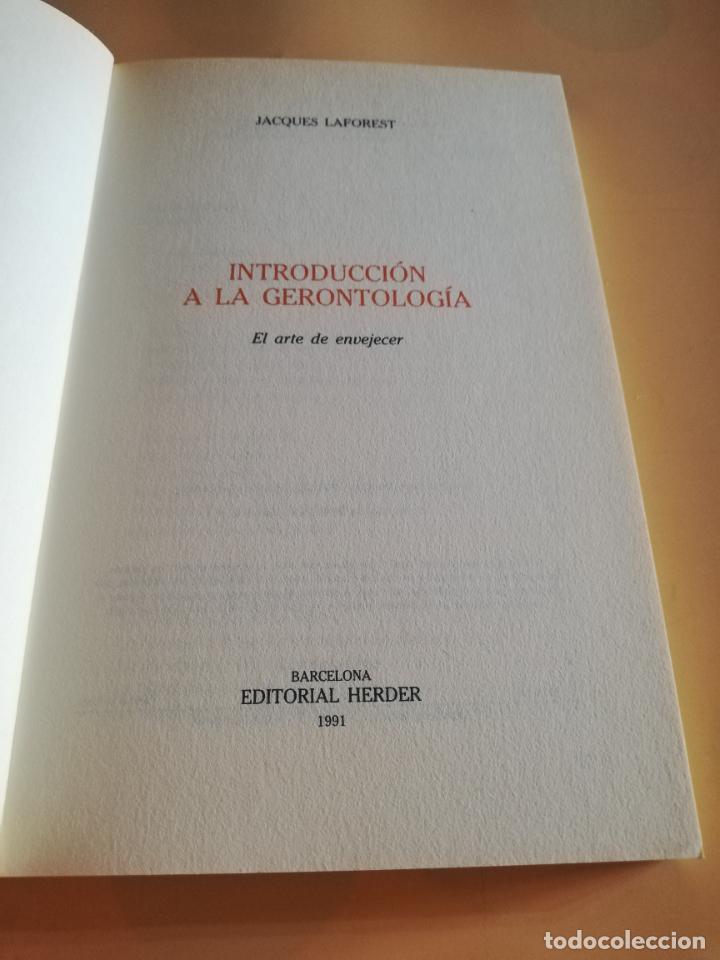 Libros de segunda mano: INTRODUCCION A LA GERONTOLOGIA. JACQUES LAFOREST. HERDER. 1991. PAG. 185. - Foto 2