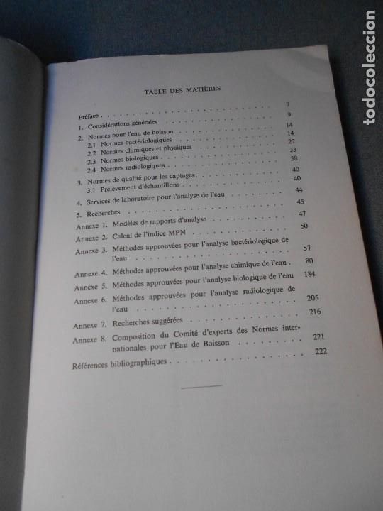 Libros de segunda mano: NORMES INTERNATINALES PER L&acute;&Eacute;AU DE BOISSON - Foto 3