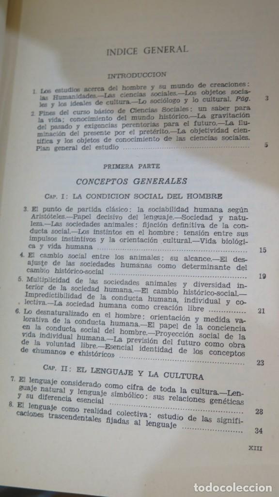 Libros de segunda mano: INTRODUCCI&Oacute;N A LAS CIENCIAS SOCIALES. FRANCISCO AYALA - Foto 2