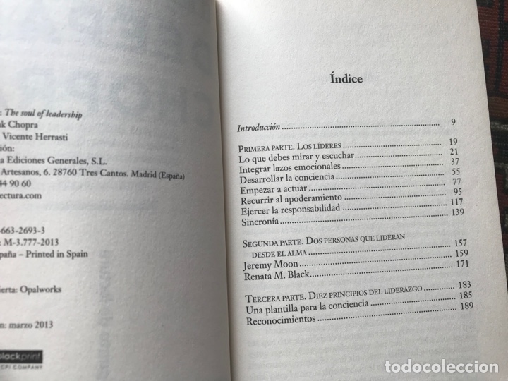 Libros de segunda mano: El alma del liderazgo. Deepak Chopra - Foto 3