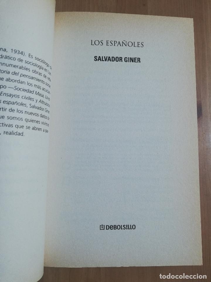 Libros de segunda mano: LOS ESPA&Ntilde;OLES (SALVADOR GINER) - Foto 2